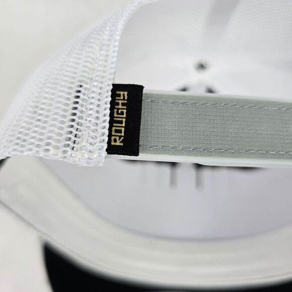 Hooey Trucker Hat Strap Roughy 4031T-BKWH Black White Tan Wht Logo Snapback NWT - Picture 9 of 12